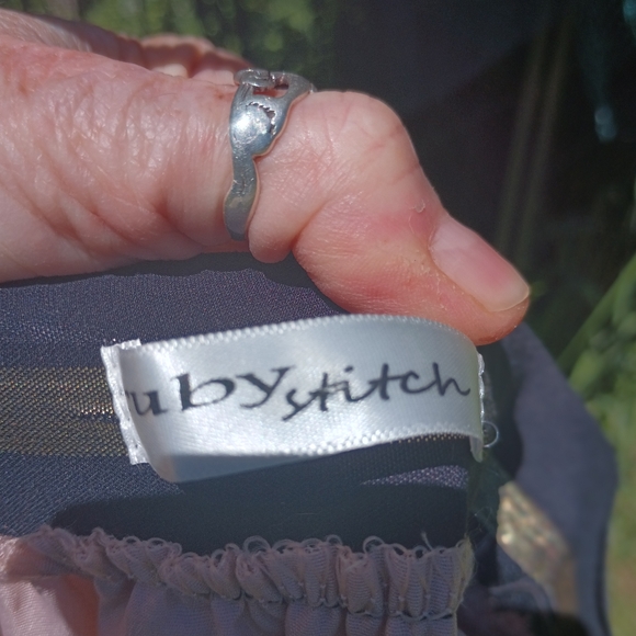 Vintage Sweet Shape Pink Tulle Gold Studded Maxi - Picture 6 of 9